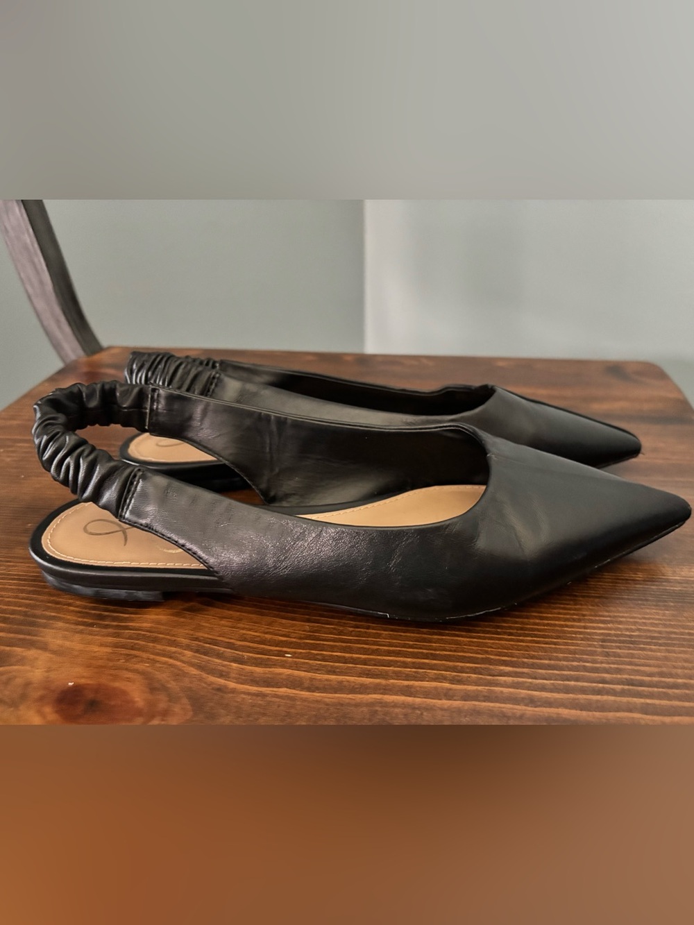 Women's Sam Edelman Black Pointed Slingback Flats